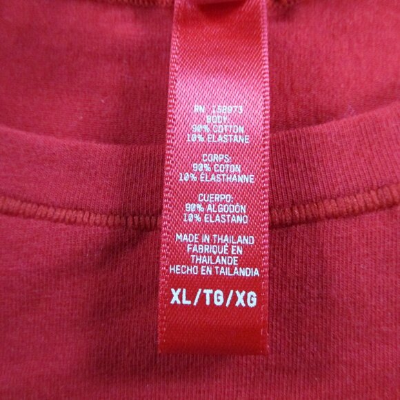 SKIMS Cotton Jersey T Shirt Womens XL Cranberry Red Crewneck Colorful Casual Tee - Picture 3 of 9